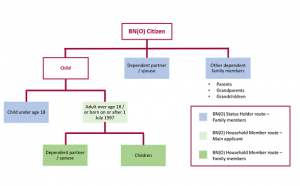diagram explaining BNO visa