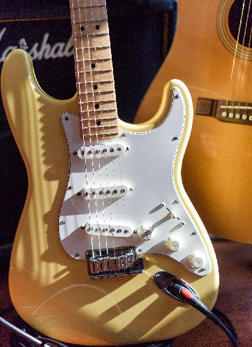 Copyright and Intellectual Property Photo of guitar in sunlight