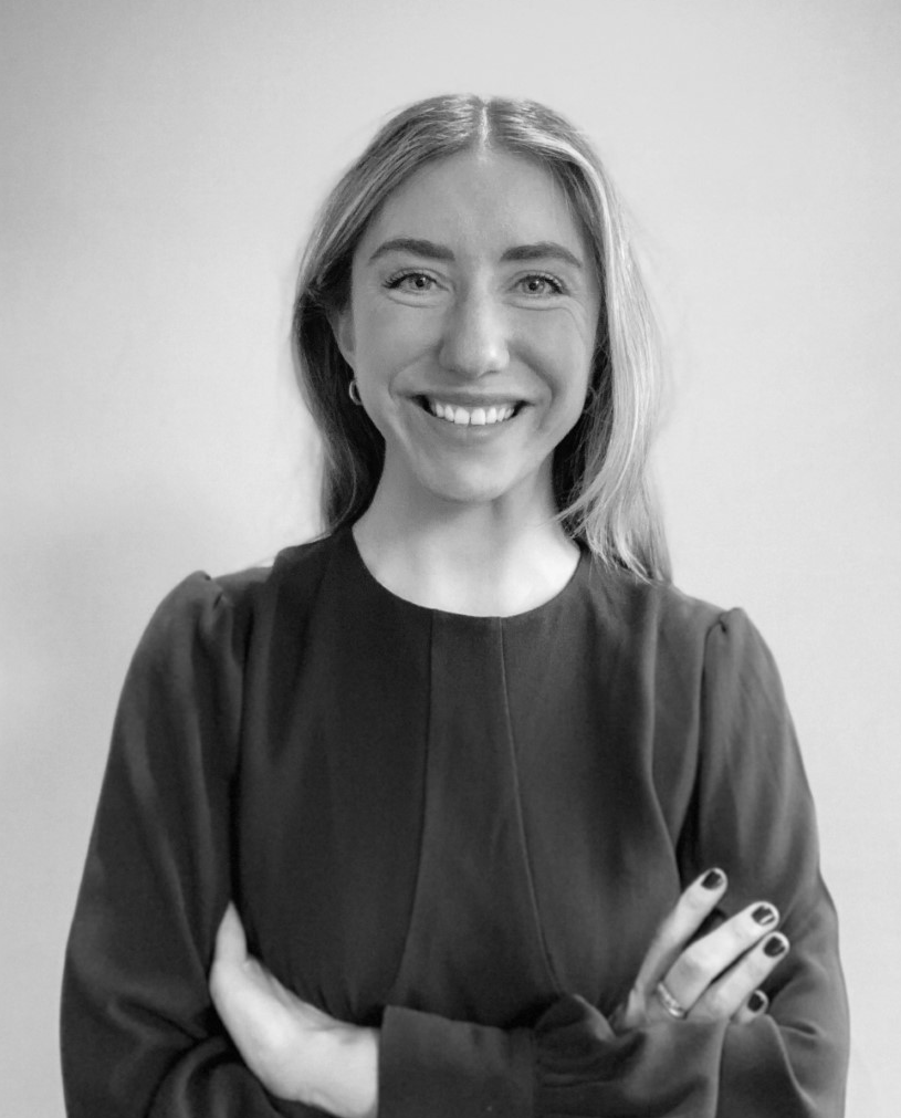 Black and white photo of Megan O'Boyle