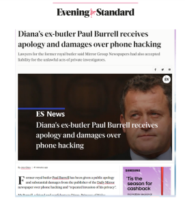 Photo of Paul Burrell Awarded Damages over phone hacking