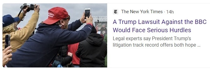 Trump Lawsuit against the BBC Taylor Hampton Solicitors Comment